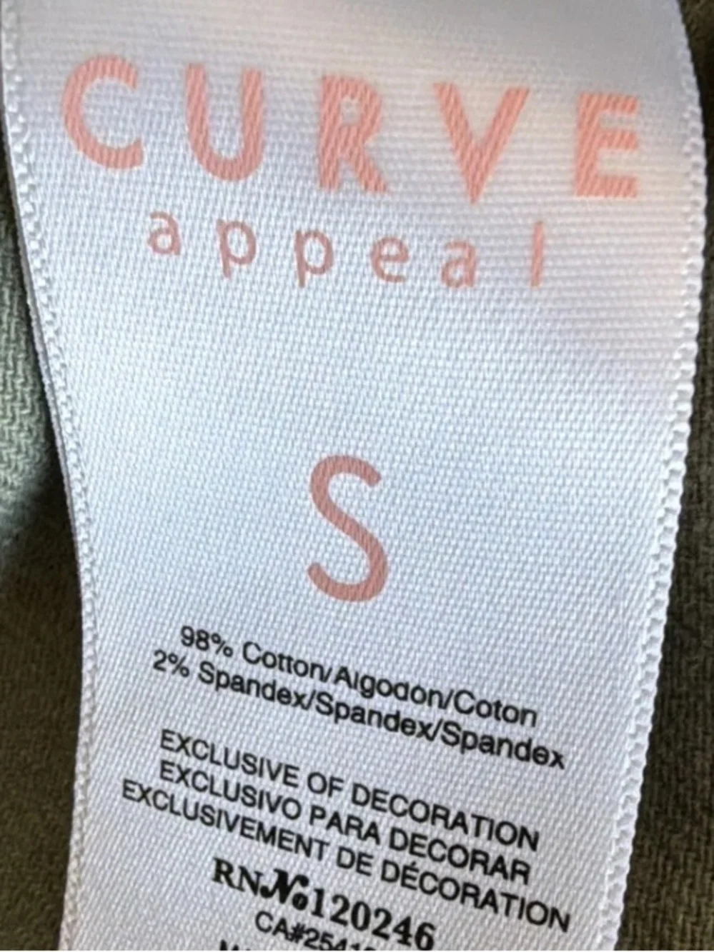 Curve Jean Olive Green Button-Up Shirt Jacket S Minimalist, Preppy, Streetwear - Picture 6 of 8